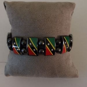 Beaded Flag Bracelet- St. Kitts & Nevis